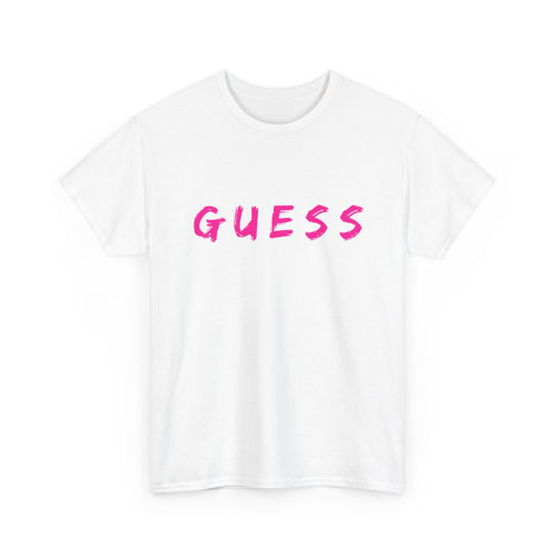 Guess T-Shirt for that brave female | Minimalist Front-Print Graphic Tee ❓✨