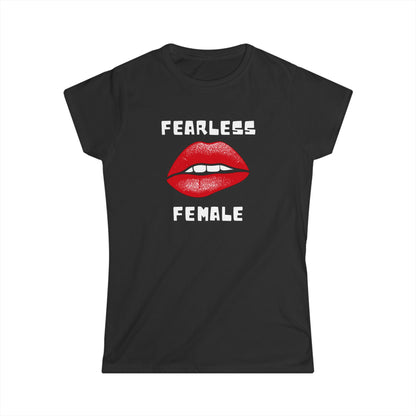 Fearless Female T-Shirt – Bold Design with Close-Up Lips Graphic