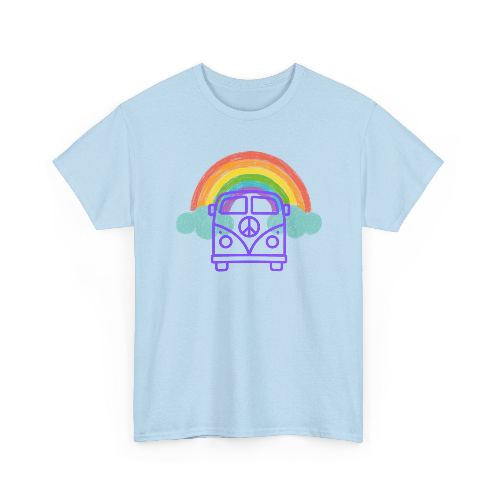 VW Kombi Rainbow T-Shirt | Peace & Freedom Van Tee 🌈 Celebrate Love and Unity