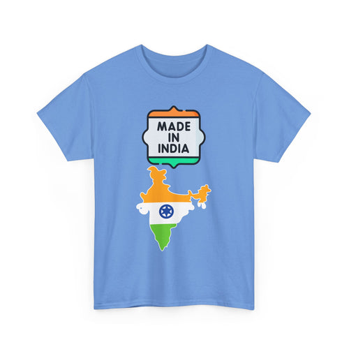 Made in India T-Shirt with Flag and Country Outline
