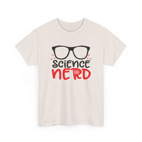 Science Nerd T-Shirt | Fun Design with Black-Rimmed Glasses