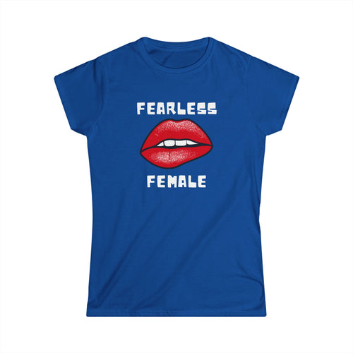 Fearless Female T-Shirt – Bold Design with Close-Up Lips Graphic