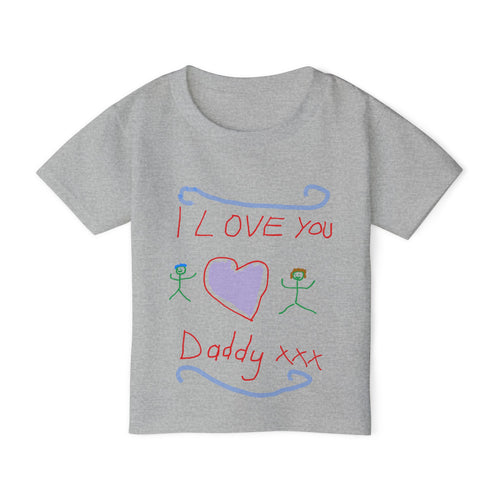 I Love You Daddy, Handwritten Child's Drawing T-Shirt
