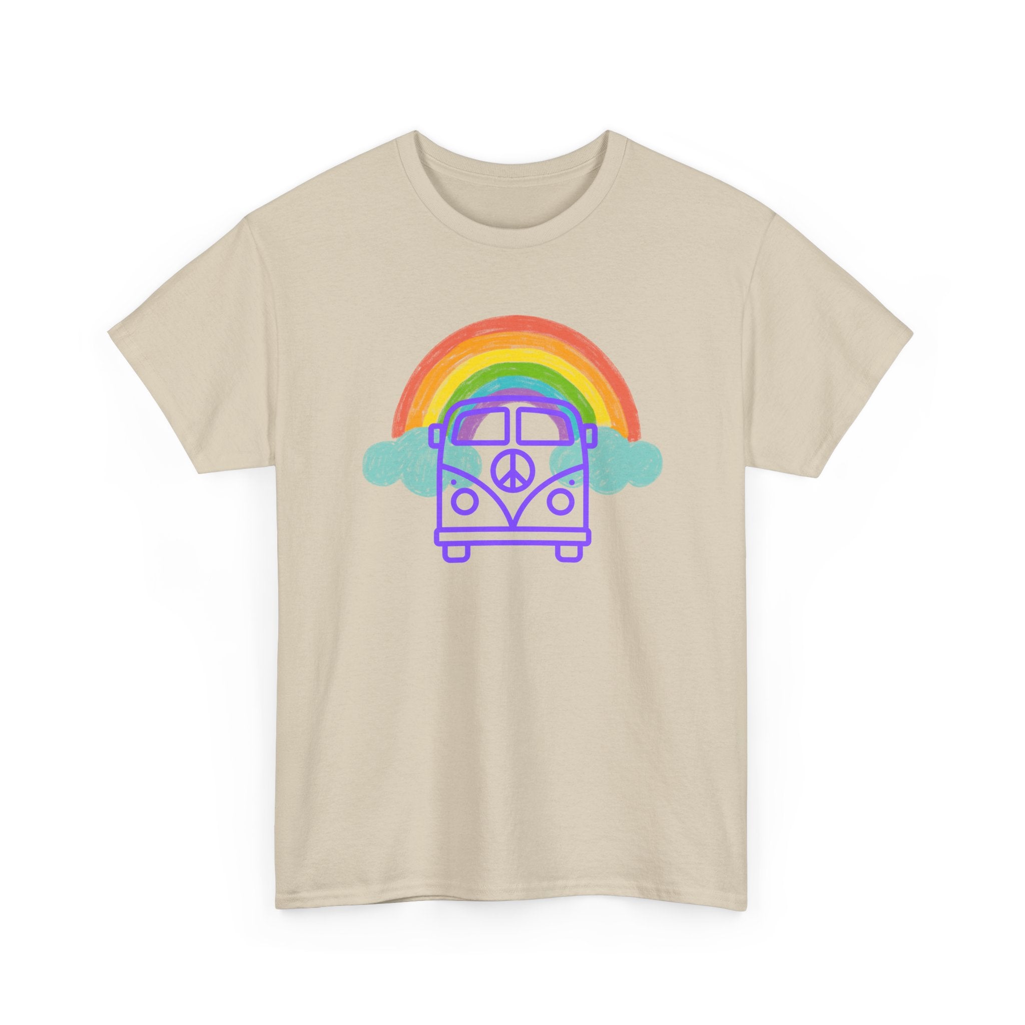 VW Kombi Rainbow T-Shirt | Peace & Freedom Van Tee 🌈 Celebrate Love and Unity