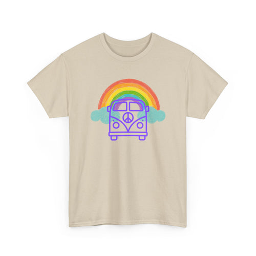 VW Kombi Rainbow T-Shirt | Peace & Freedom Van Tee 🌈 Celebrate Love and Unity