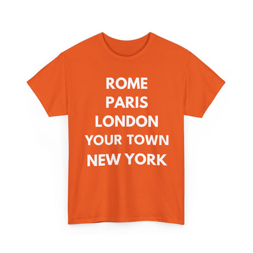 Personalised City List T-Shirt | Rome Paris London New York Custom Tee ✈️👕