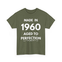 Made in 1960 Aged to Perfection | Custom Birthday Year T-Shirt