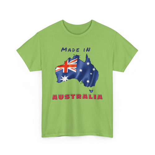 Made in Australia T-Shirt with Flag and Country Outline