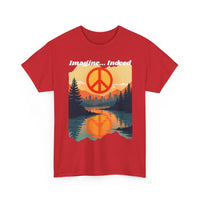 Imagine… Indeed Peace T-Shirt | Sunrise Cityscape & Mountains Tee 🌅✌️