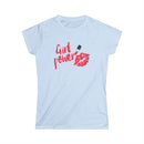Girl Power T-Shirt with Lips & Lipstick Design
