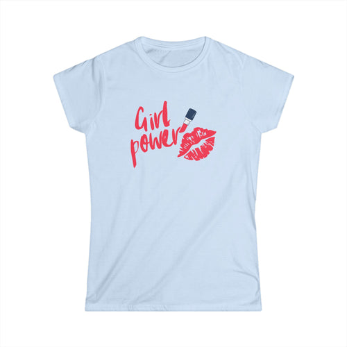 Girl Power T-Shirt with Lips & Lipstick Design