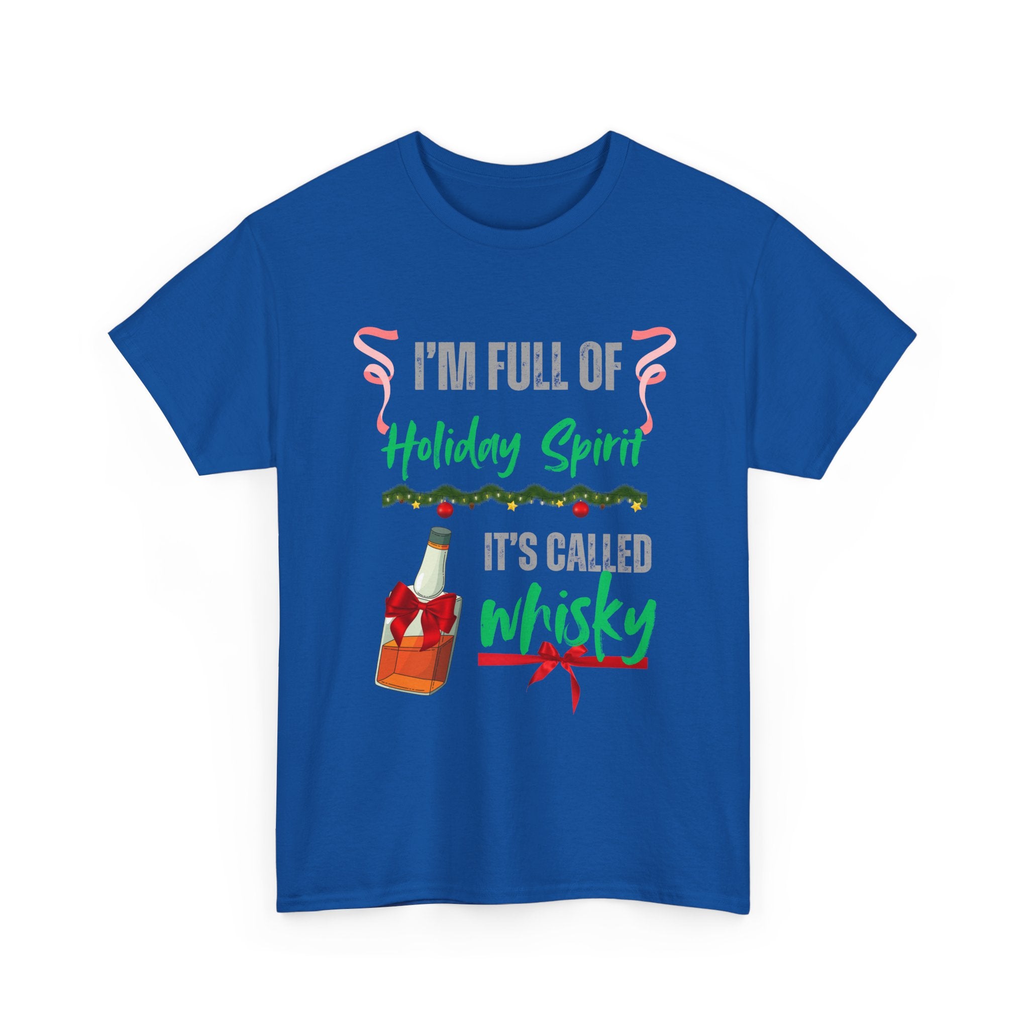 Funny Christmas T-Shirt | Whisky Holiday Spirit T-Shirt
