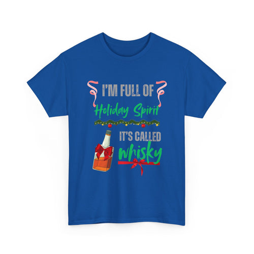 Funny Christmas T-Shirt | Whisky Holiday Spirit T-Shirt