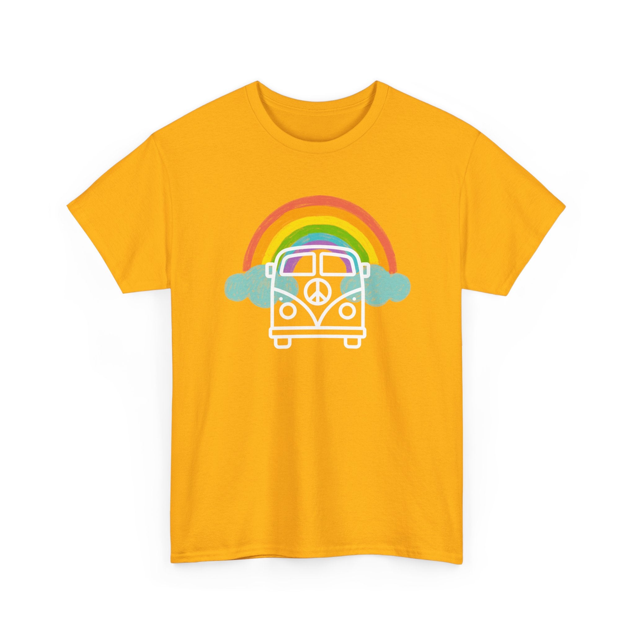 VW Kombi Rainbow T-Shirt | Peace & Freedom Van Tee 🌈 Celebrate Love and Unity
