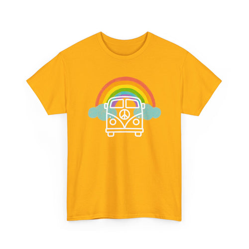 VW Kombi Rainbow T-Shirt | Peace & Freedom Van Tee 🌈 Celebrate Love and Unity