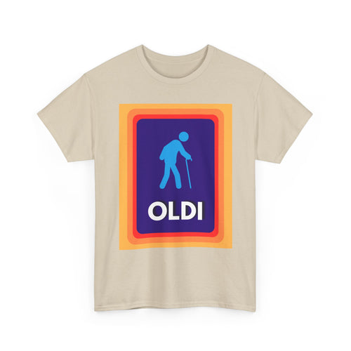 Oldi T-Shirt | Funny Old Man Aldi Supermarket Parody Logo Tee 🛒👴
