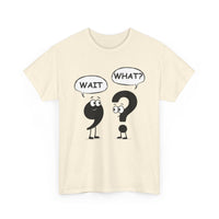 Wait What? Funny Grammar T-Shirt 🤔 | Comma & Question Mark Cartoon Tee