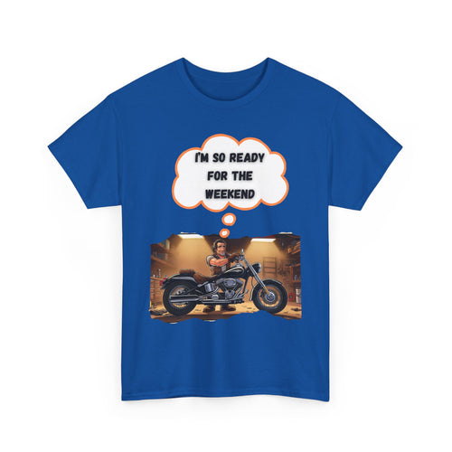 Weekend Warrior Mode: Biker Garage Prep – Motorcycle T-Shirt