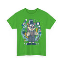 Hipster Barber T-Shirt – Cool Cat with Razor & Comb