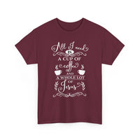 Coffee & Jesus T-Shirt – Faith & Caffeine Lover Tee