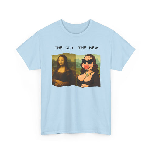Mona Lisa vs Modern Botox Mona Tee | Funny Cartoon Parody T-Shirt 🎨😂