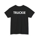 Black t-shirt with 'TRUCKIE' printed on the back