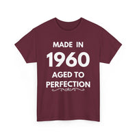 Made in 1960 Aged to Perfection | Custom Birthday Year T-Shirt