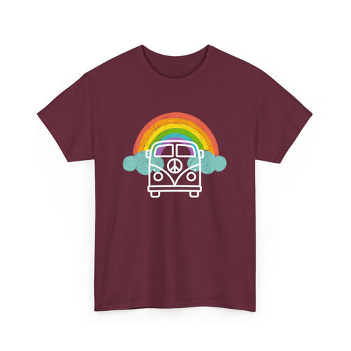 VW Kombi Rainbow T-Shirt | Peace & Freedom Van Tee 🌈 Celebrate Love and Unity