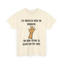 I've Wrestled with the Darkness T-Shirt – Inspirational Arm Reaching Design