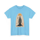 Surfboard Girl T-Shirt – Flowing Hair & Sun Worship Design