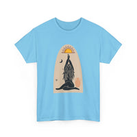 Surfboard Girl T-Shirt – Flowing Hair & Sun Worship Design