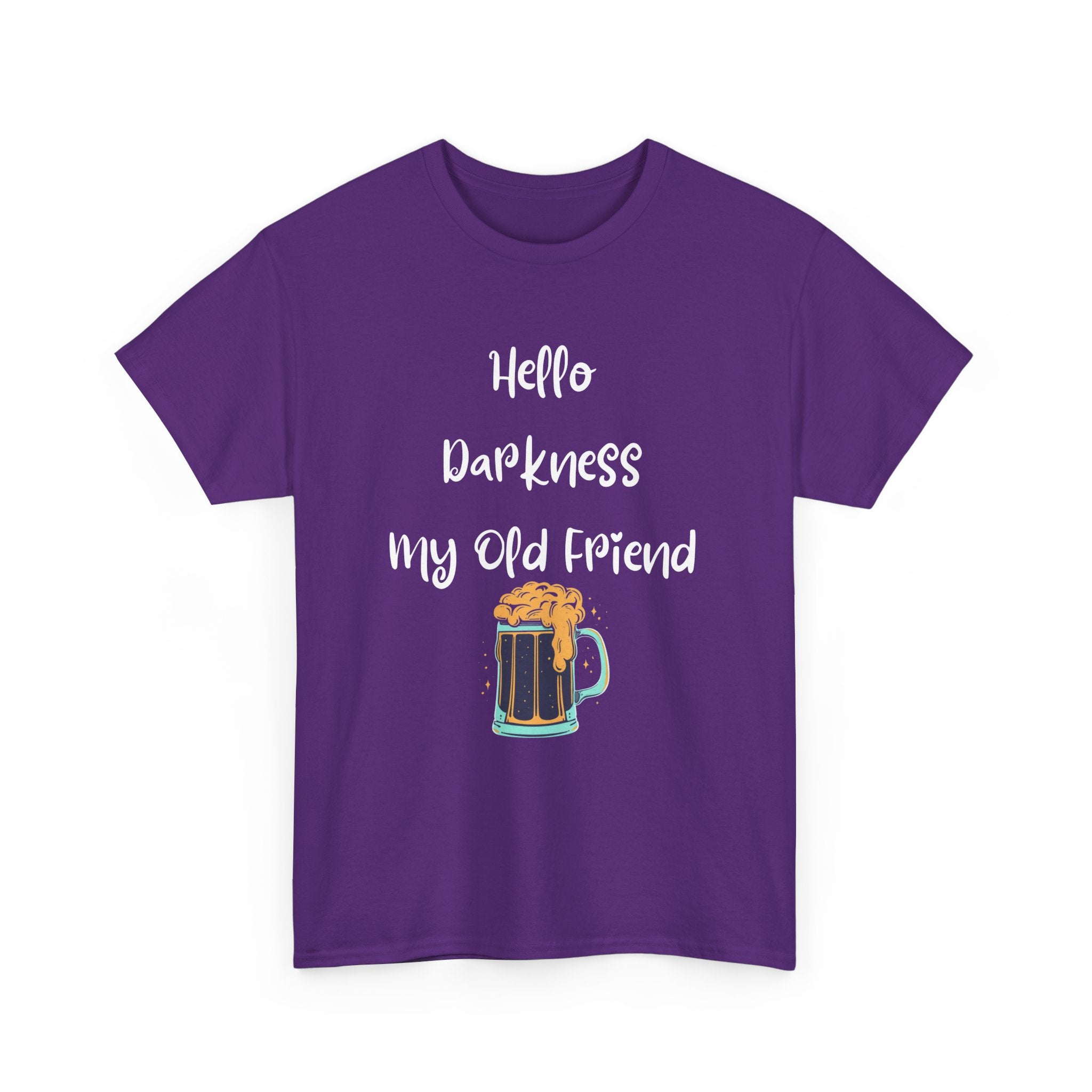 Hello Darkness My Old Friend T-Shirt | Funny Dark Beer Tee 🍺