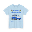 Buzzin' Through Life T-Shirt | Retro Soul Electric Heart Tee 🚌⚡