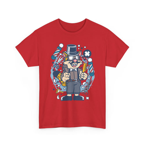 Cool Cat Barber T-Shirt | Unique Barber Shop Graphic Tee 💈🐾