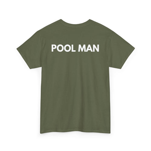 Pool Man T-Shirt | Pro Pool Service & Maintenance Back-Print Tee 🏊‍♂️