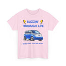 Buzzin' Through Life T-Shirt | Retro Soul Electric Heart Tee 🚌⚡