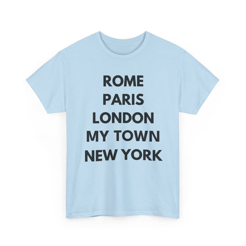 Personalised City List T-Shirt | Rome Paris London New York Custom Tee ✈️👕