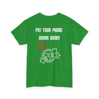 Put Your Phone Down Now T-Shirt – Unisex Safety Message for Riders