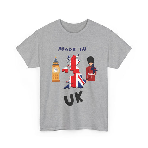 Made in UK T-Shirt with Flag, Big Ben & King’s Guard