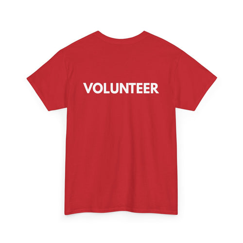 VOLUNTEER Back Print T-Shirt – Bold, Clear & Supportive Design 🙋‍♂️🙌🎗️