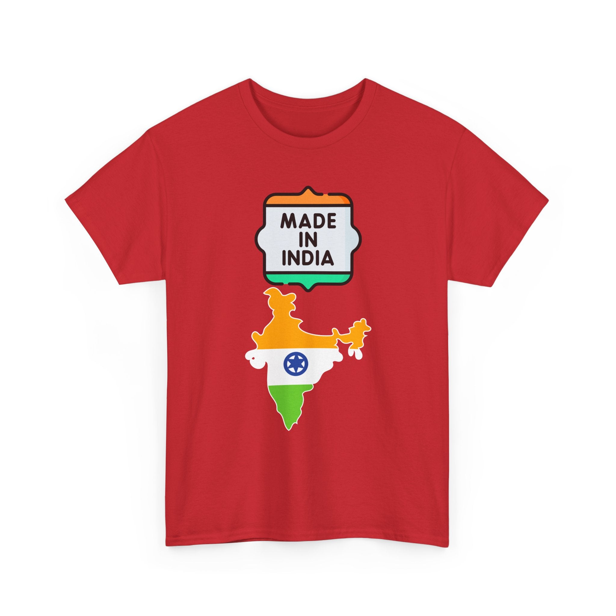 Made In India T-Shirt | Indian Flag & Country Map Outline T-Shirt 🧡🤍💚