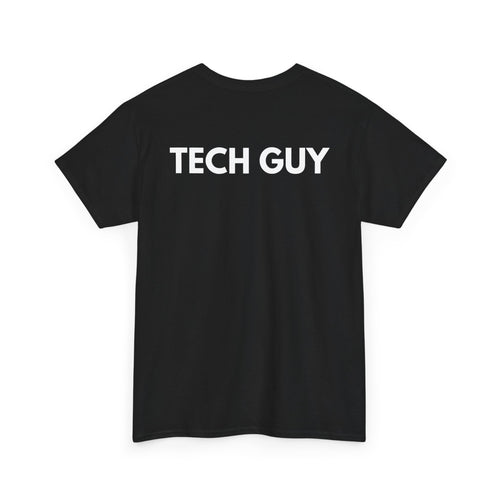 Black t-shirt with 'TECH GUY' text