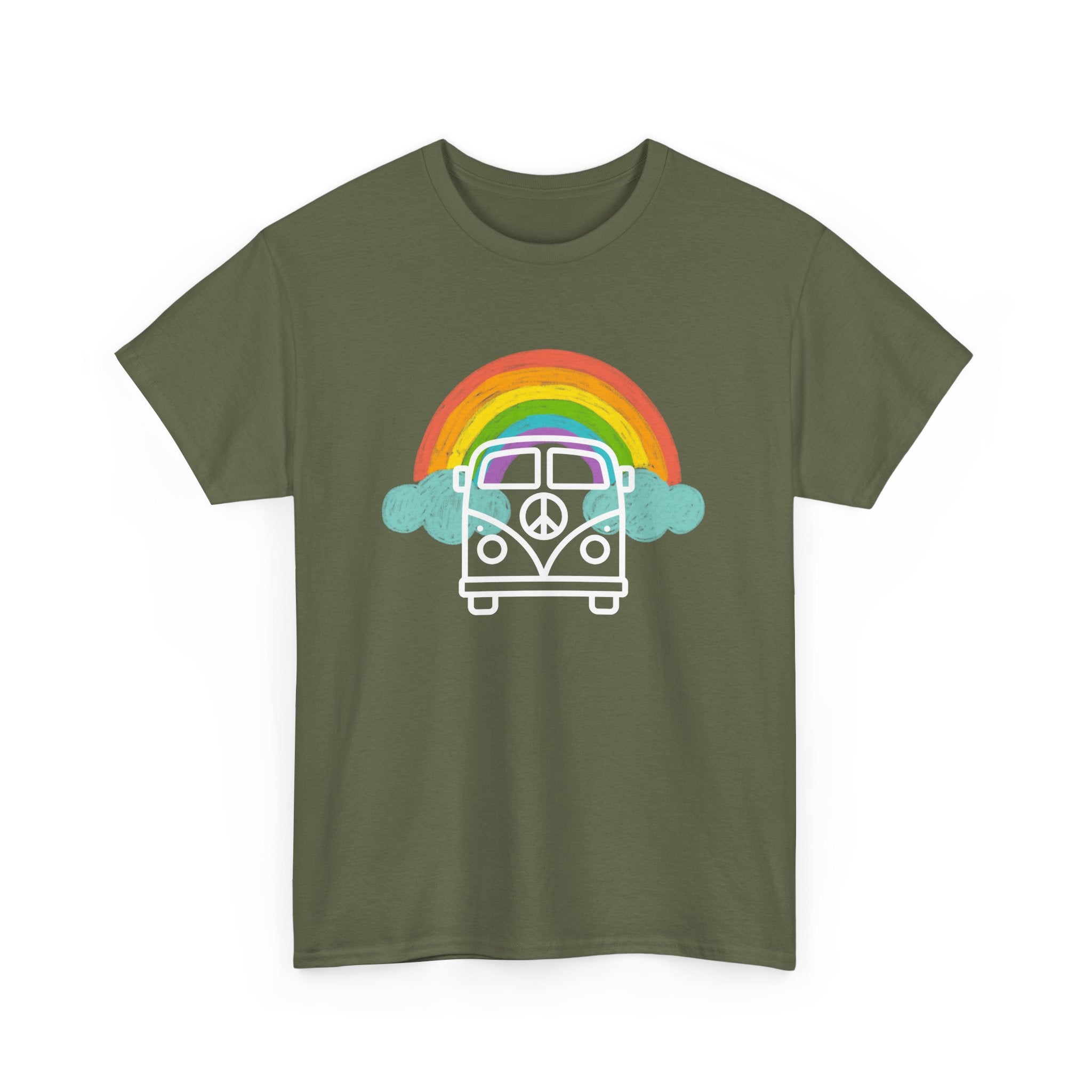 Rainbow Peace VW Kombi T-Shirt – Celebrate Love and Unity