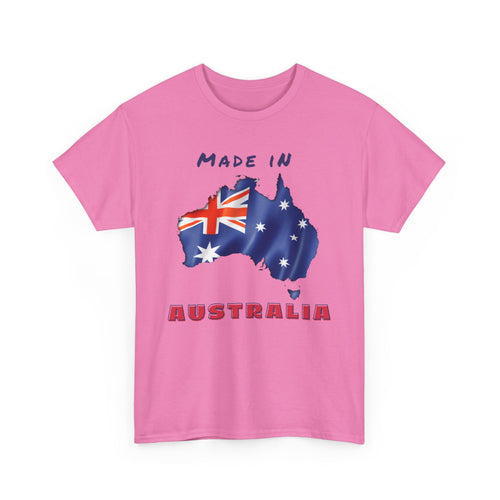 Made in Australia T-Shirt with Flag and Country Outline