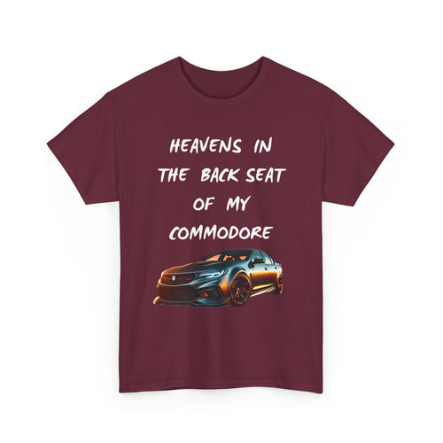 Heaven’s in the Back Seat of My Commodore T-Shirt – Classic Aussie Car Tee