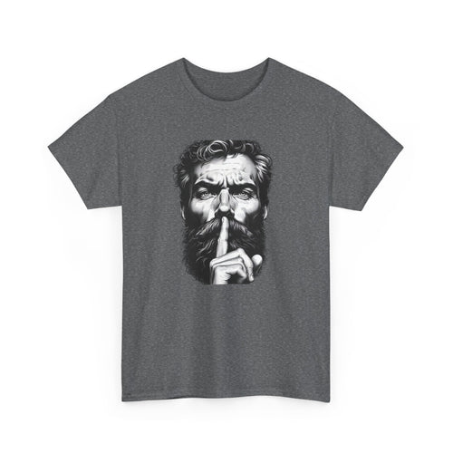 Shh Bearded Man T-Shirt – Stylish & Mysterious Design