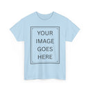 Light blue t-shirt with customizable image