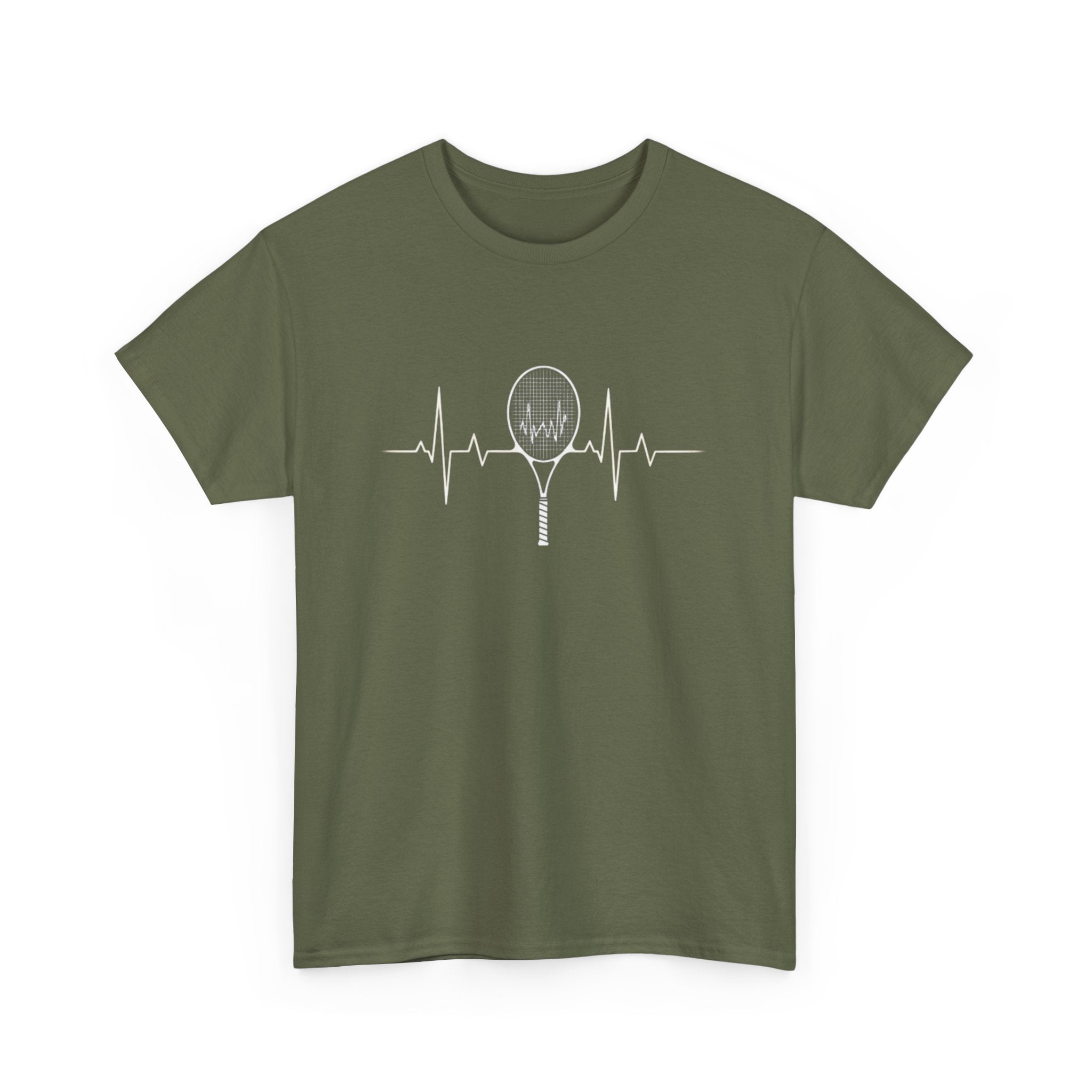 Tennis Heartbeat T-Shirt | Tennis Racket ECG Graphic Tee 🎾💓