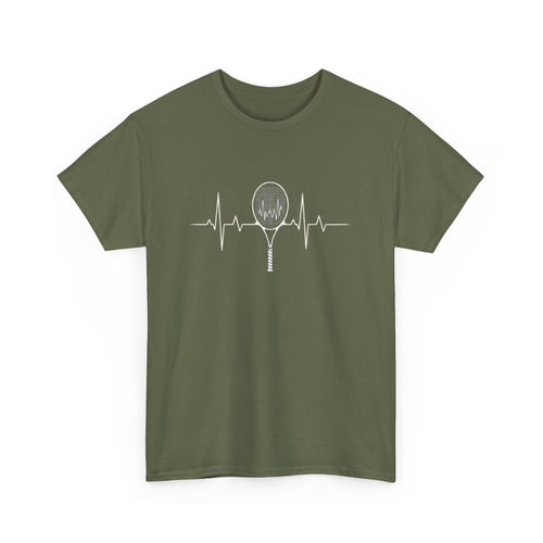 Tennis Heartbeat T-Shirt | Tennis Racket ECG Graphic Tee 🎾💓
