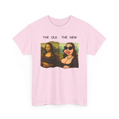 Mona Lisa vs Modern Botox Mona Tee | Funny Cartoon Parody T-Shirt 🎨😂